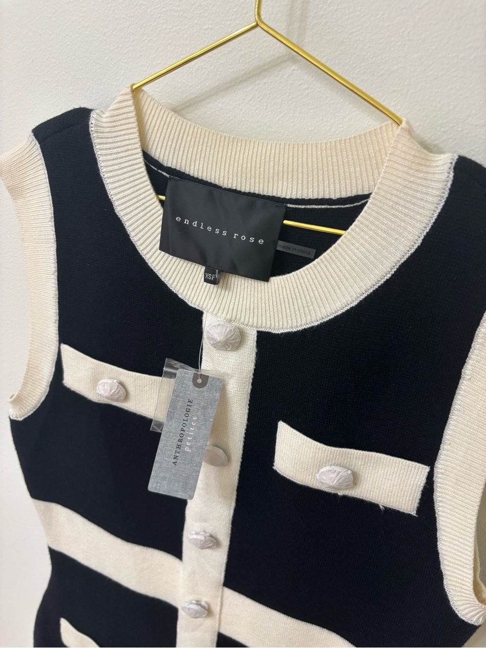 Endless Rose Anthropologie Sleeveless Knit Mini Dress